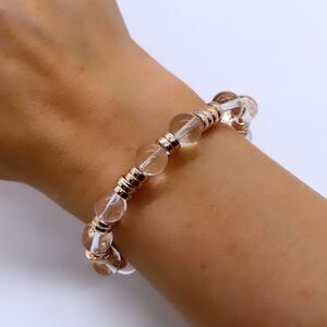 NWT Wool + Pepper Co. Rose Gold & Clear Bracelet